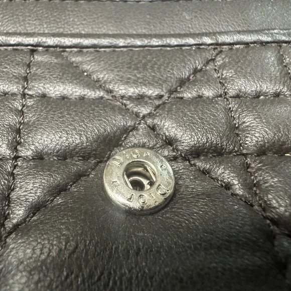 CHRISTIAN DIOR LADY DIOR CHAIN WALLET 100%AUTHENTIC VERY GOOD USED CONDITION EUC - Picture 7 of 16